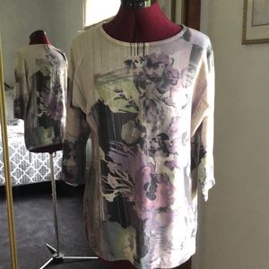 NWT CHICO’S SIZE O MULTI COLOR LIGHTWEIGHT SWEATER